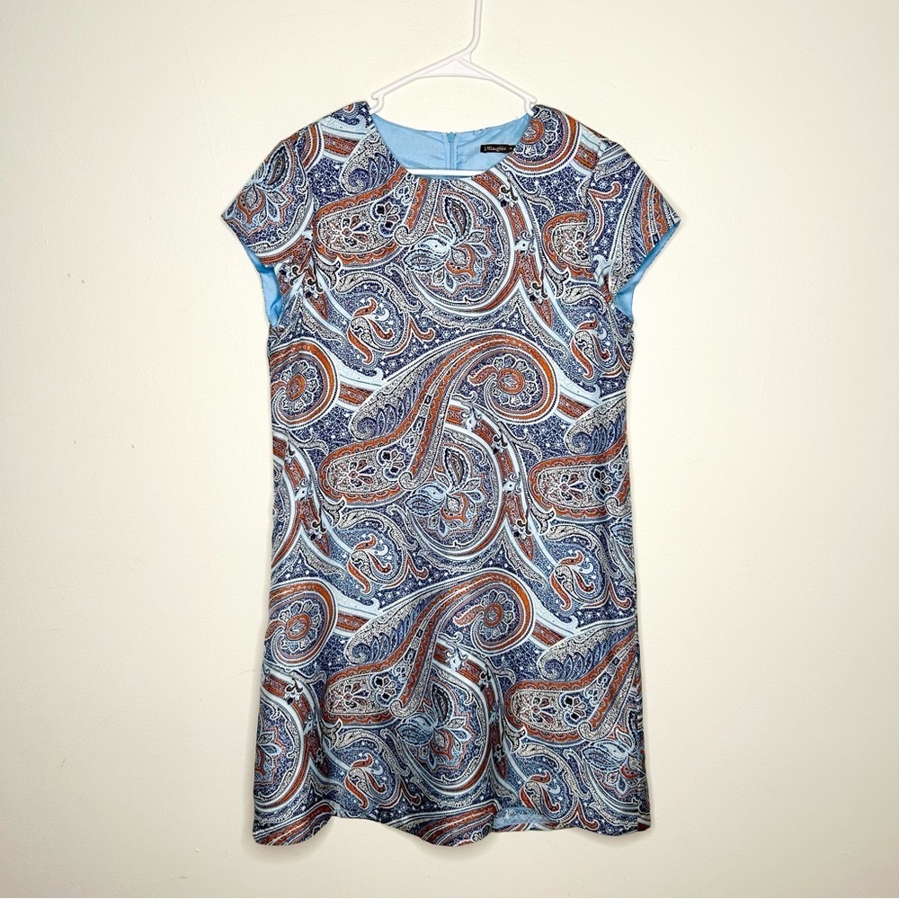 J. McLaughlin Paisley Silk Short Sleeve Dress - Picture 2 of 6